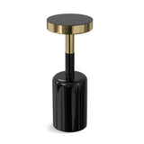 Frannie - Side Table - Gold / Black by Simpli-Home | Bel Furniture
