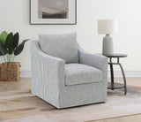 Winter - Upholstered Sloped Arm Accent Swivel Chair by Coaster Fine Furniture | Bel Furniture