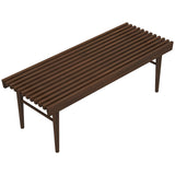 Mia - Mid-Century Modern Bench - Dark Brown by Ashcroft Furniture | Bel Furniture