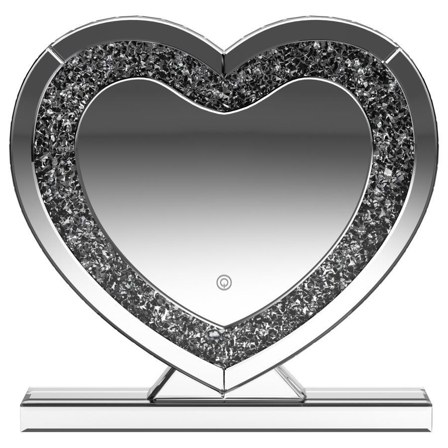 Euston - Heart Shaped Vanity Mirror - Silver by CoasterEveryday | Bel Furniture