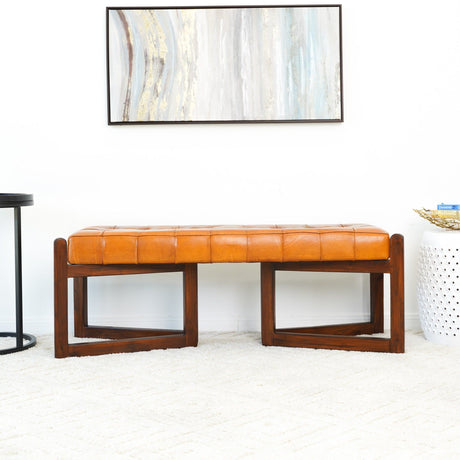 Riley - Bench - Brown / Rustic / Tan - view 7