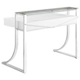 Gemma - 2-Drawer Writing Desk - White High Gloss by CoasterEssence | Bel Furniture