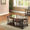 Laney - Glass Top Coffee And End Table Set Dark Brown 2 Pc. Coffee Table, End Table by Coaster Fine Furniture | Bel Furniture