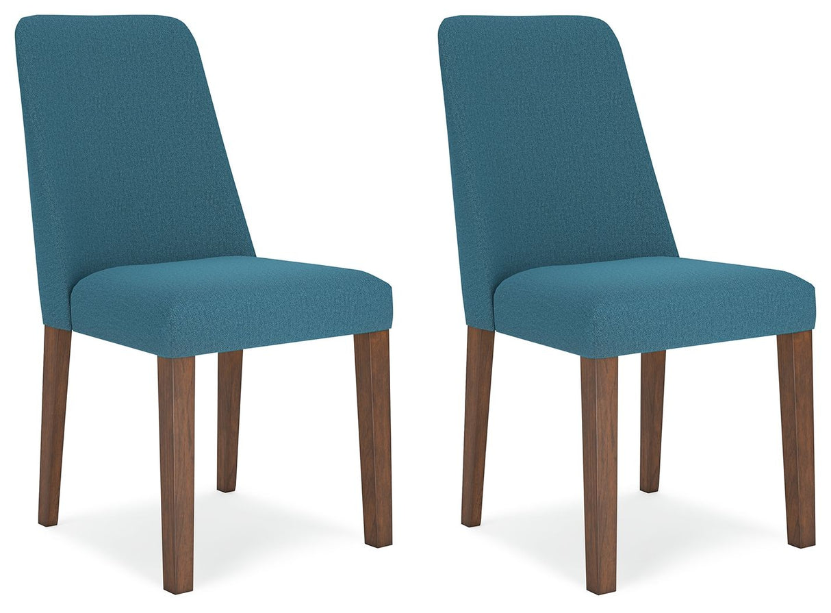 Lyncott - Blue / Brown - Dining Uph Side Chair (Set of 2) by Signature Design by Ashley® | Bel Furniture