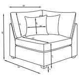 Cambria - 4 Piece Upholstered Modular Sectional Sofa - Gray by CoasterElevations | Bel Furniture