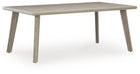 Cliff Trails - Rectangle Dining Table With Umbrella Option - Beige