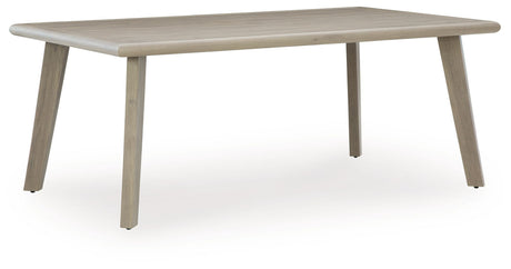 Cliff Trails - Beige - Rectangle Dining Table With Umbrella Option by Signature Design by Ashley® | Bel Furniture