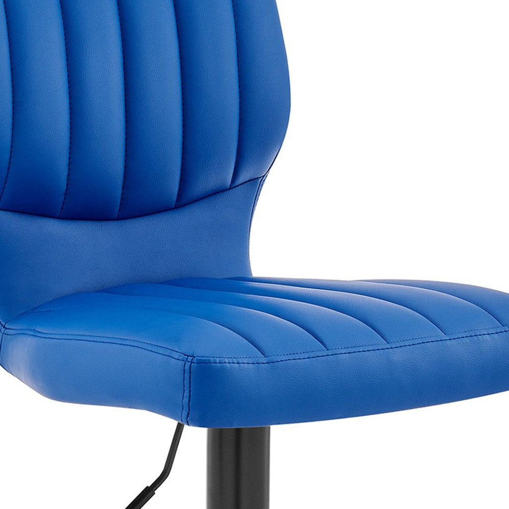 Swivel Adjustable Height Bar Chair - Blue / Black