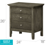 3 Drawer Nightstand & Dove Tailed Drawers