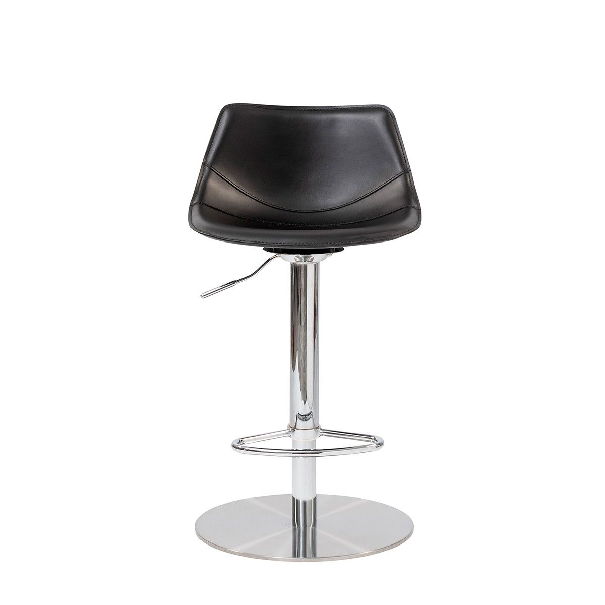 Steel Swivel Low Back Bar Height Bar Chair - Black / Silver