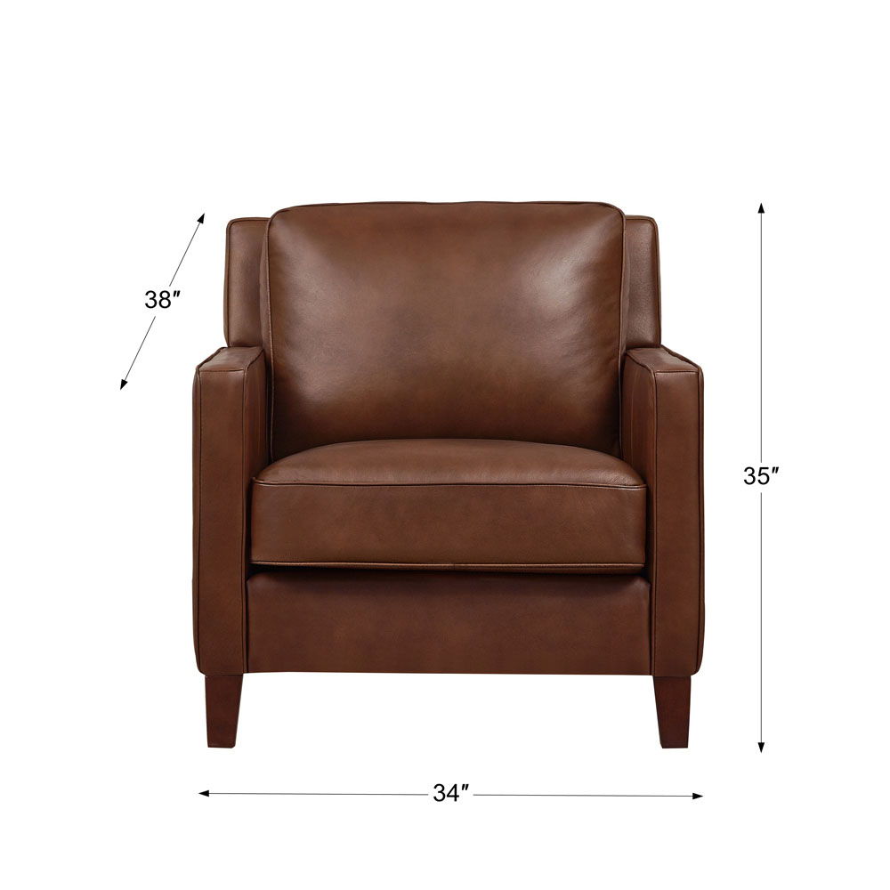 Ashby - Leather Chair - Pecan