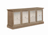 Brockway - 4-Door Dining Sideboard Buffet Cabinet Light Brown by CoasterEssence | Bel Furniture