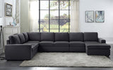 Hayden - Linen 7 Seat Reversible Modular Sectional Sofa Chaise by Lilola Home | Bel Furniture