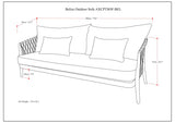 Belize - Outdoor Sofa - Sand Drift by Simpli-Home | Bel Furniture