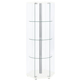 Zahavah - 4-Shelf Hexagonal Clear Glass Curio Cabinet