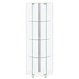 Zahavah - 4-Shelf Hexagonal Clear Glass Curio Cabinet