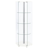Zahavah - 4-Shelf Hexagonal Clear Glass Curio Cabinet