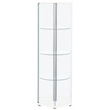 Zahavah - 4-Shelf Hexagonal Clear Glass Curio Cabinet