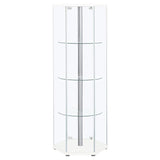 Zahavah - 4-Shelf Hexagonal Clear Glass Curio Cabinet
