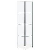 Zahavah - 4-Shelf Hexagonal Clear Glass Curio Cabinet