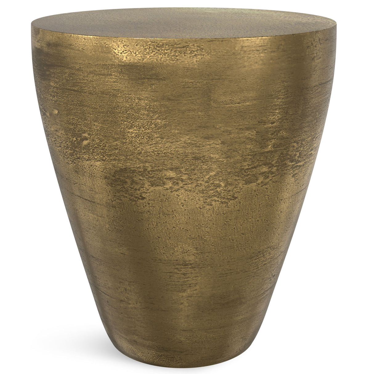 Cavan - Cast Aluminum Side Table - Antique Brass by Simpli-Home | Bel Furniture