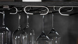 Borman - 2 Door Home Bar Cabinet Wine Storage - Walnut And Black