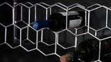 Borman - 2 Door Home Bar Cabinet Wine Storage - Walnut And Black