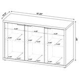 Pepita - 3 Door Engineered Wood Accent Cabinet - Mango Brown