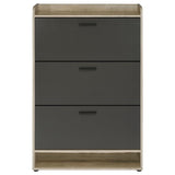 Denia - 3-Tier Engineered Wood Shoe Cabinet
