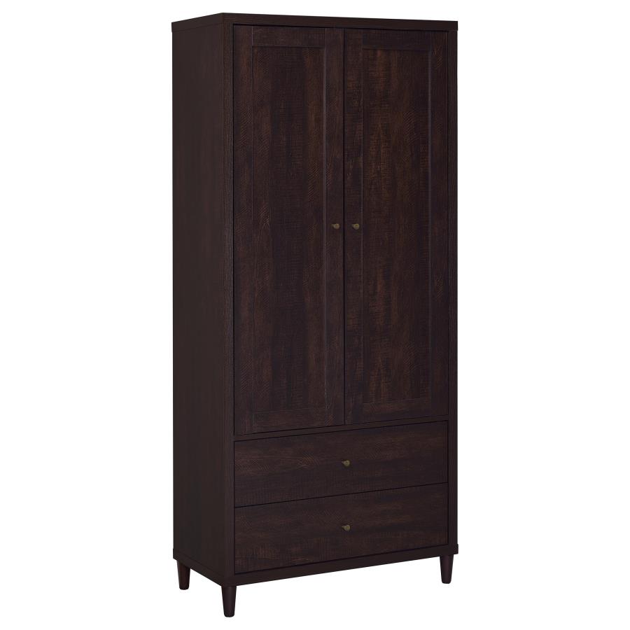 Wadeline - 2 Door Tall Accent Storage Cabinet - Rustic Tobacco