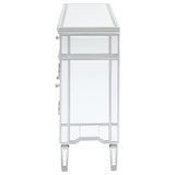Duchess - 5-Drawer Mirrored Storage Accent Cabinet - Silver