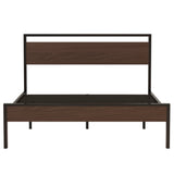 Ceres - Metal Bed With Wood Headboard & Footboard