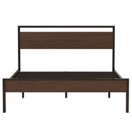 Ceres - Metal Bed With Wood Headboard & Footboard