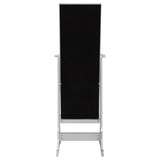 Moore - Cheval Mirror With Jewelry Storage - Silver