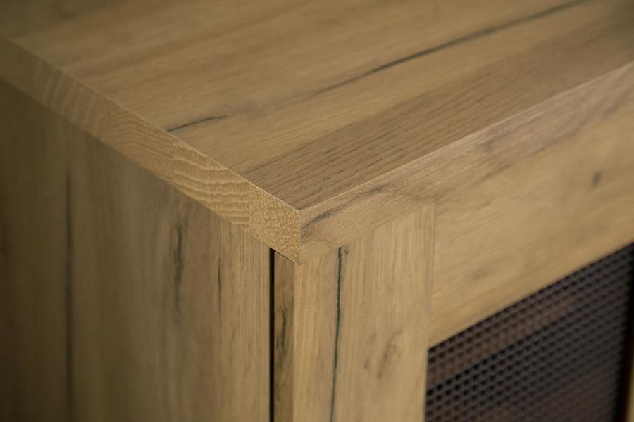 Bristol - 6-Shelf Engineered Wood Shoe Cabinet - Golden Oak