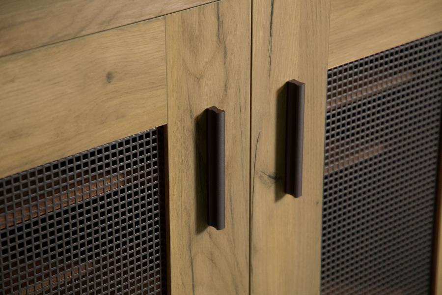 Bristol - 6-Shelf Engineered Wood Shoe Cabinet - Golden Oak