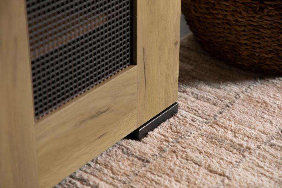 Bristol - 6-Shelf Engineered Wood Shoe Cabinet - Golden Oak