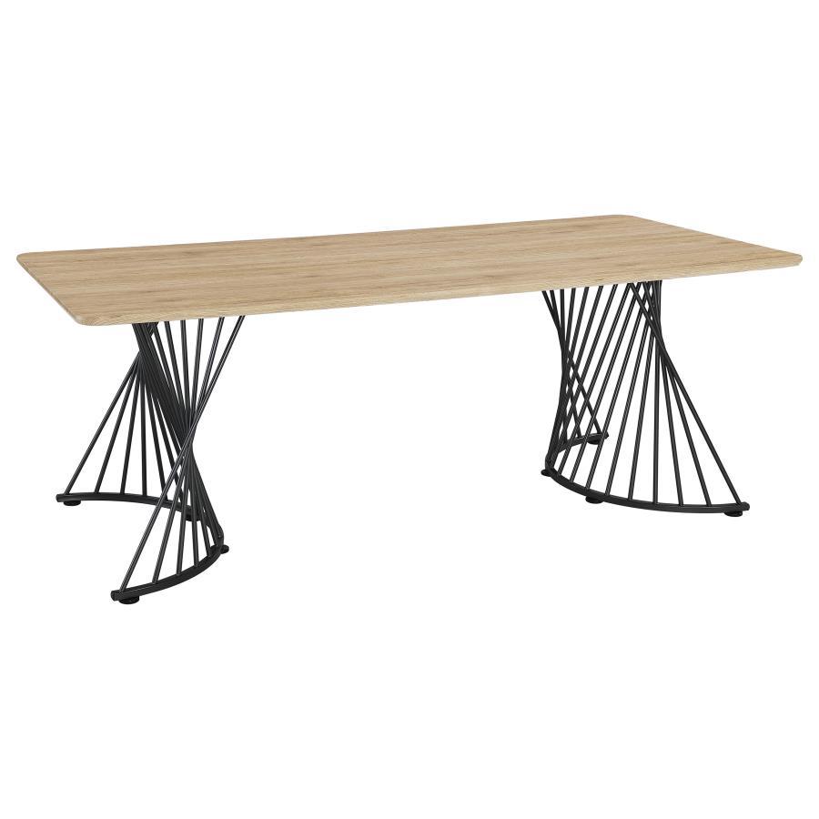 Altus - Composite Wood Dining Table - Natural Oak by CoasterEveryday | Bel Furniture