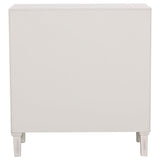 Clarkia - Accent Cabinet With Floral Carved Door - White