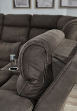 Hoopster - Gunmetal - Zero Wall Power Recliner with Console 6 Pc Sectional by Signature Design by Ashley® | Bel Furniture