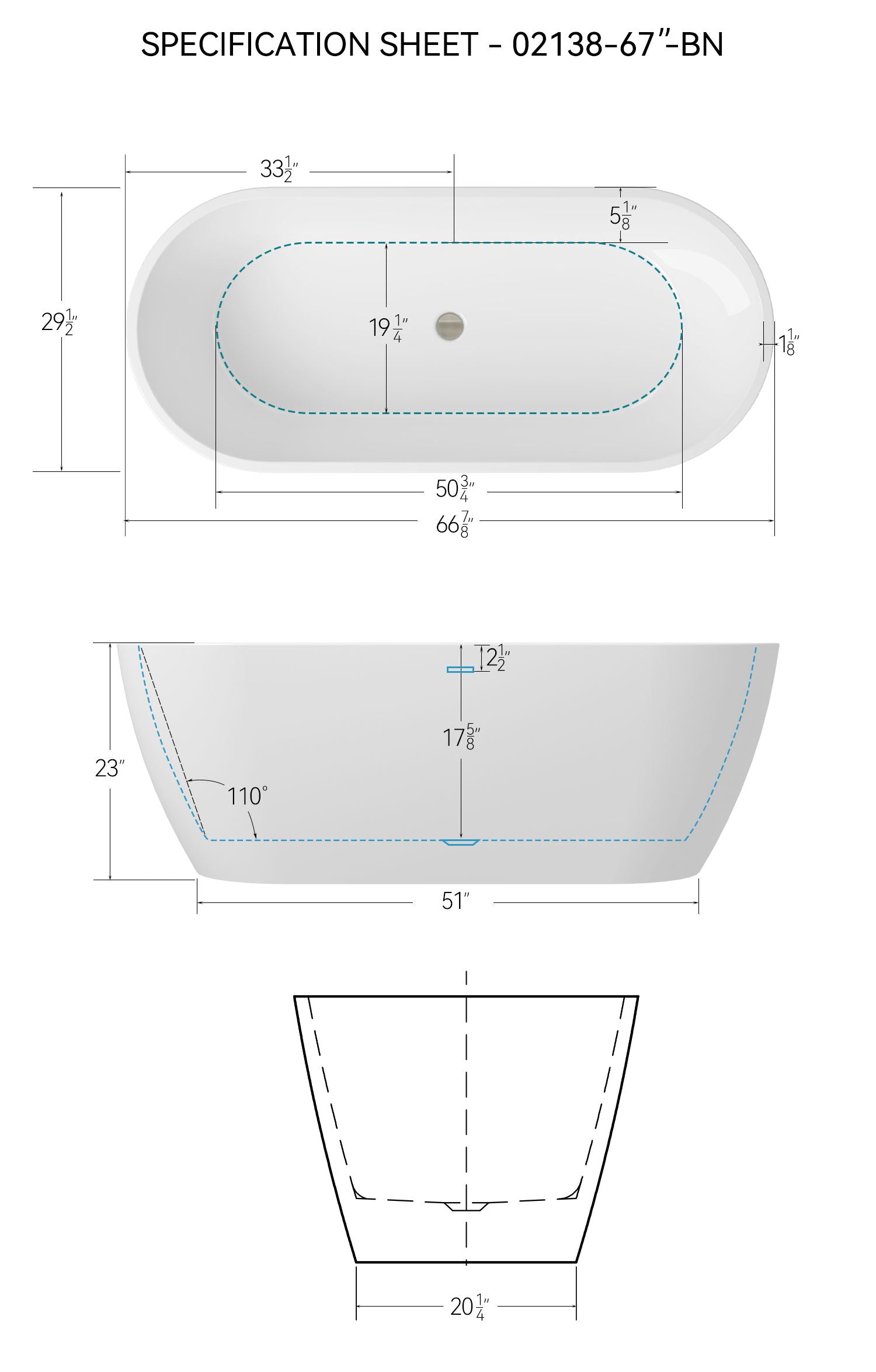 Acrylic Freestanding Soaking Bathtub With Integrated Slotted Overflow And Brushed Nickel Toe-Tap Drain, Cupc Certified