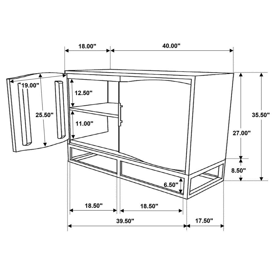 Zara - 2-Door Wood Accent Storage Cabinet