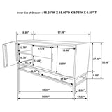 Zara - 2-Door Wood Accent Storage Cabinet