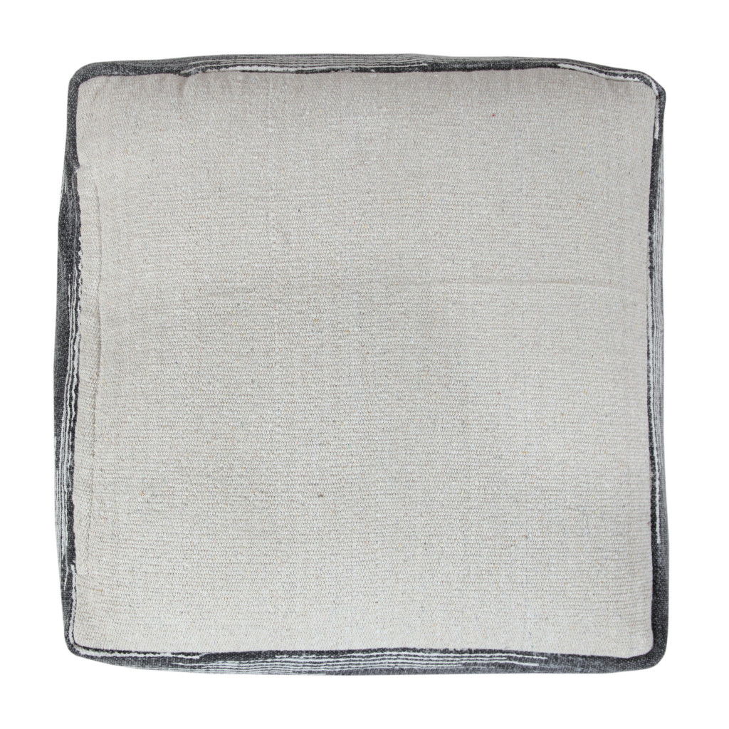 Cotton Ottoman Square - Gray