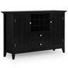 Bedford - Sideboard Buffet And Wine Rack Black by Simpli-Home | Bel Furniture