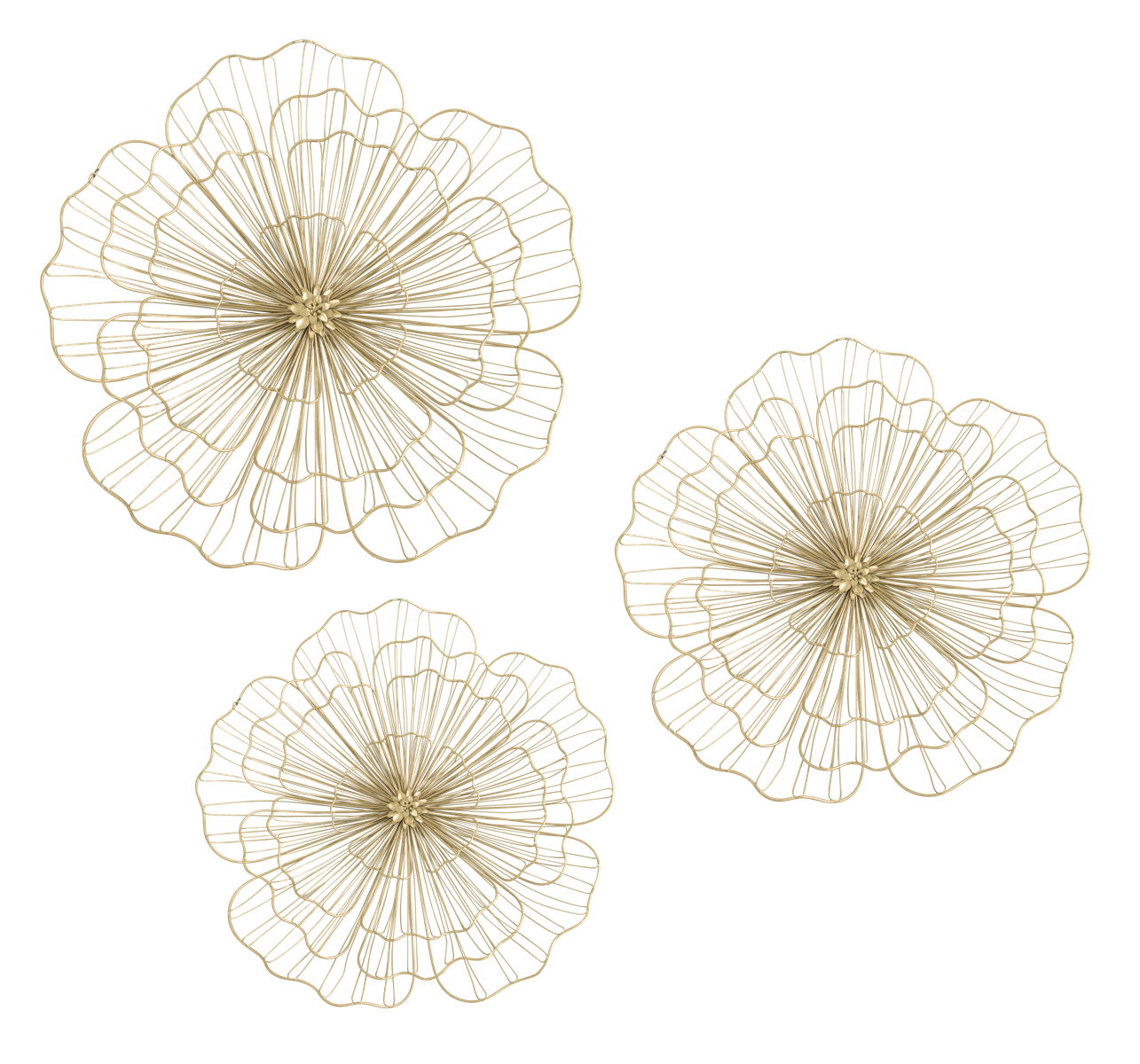 Three Wire Flowers - Yellow