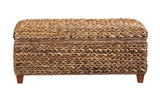 Laughton - Hand - Woven Banana Leaf Storage Trunk - Amber by CoasterEssence | Bel Furniture