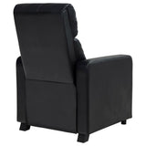 Toohey - Upholstered Home Theater Push Back Recliner - Black by CoasterEveryday | Bel Furniture