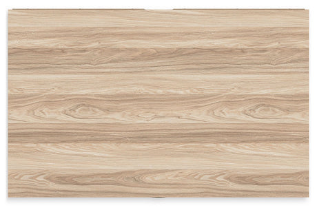 Battelle - Tan - Five Drawer Chest by Signature Design by Ashley® | Bel Furniture