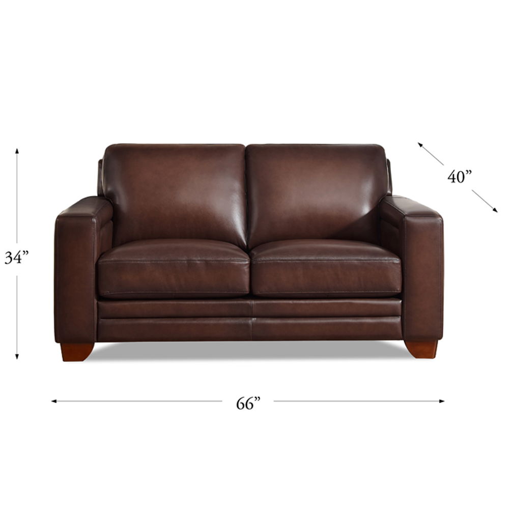 Aiden - Leather Loveseat